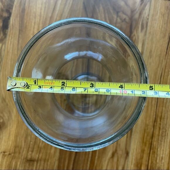 Pretty Tall Hourglass Clear Glass Vase - Picture 4 of 6